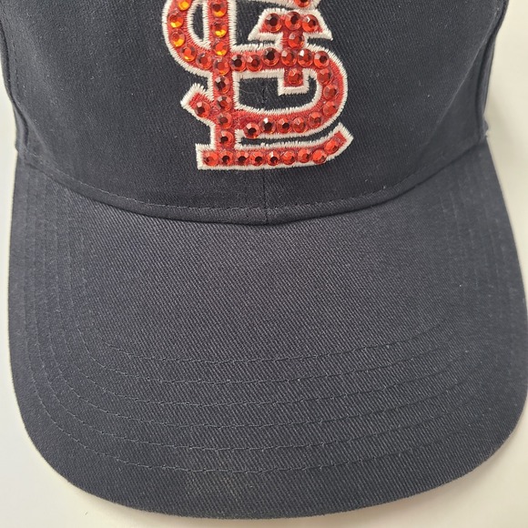 Women St Louis Cardinals Hat Adjustable Fan Favorite Blue MLB Bedazzled Casual - Picture 3 of 12